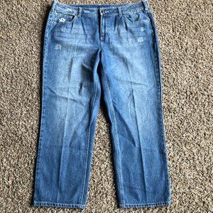 C3 For Her by Alyssa Murano Jeans Womens 10 Blue Bootcut Relaxed Mid Rise 36X26
